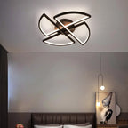 Plafonnier LED linéaire noir encastré pour salon