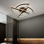 Plafonnier LED linéaire noir encastré pour salon