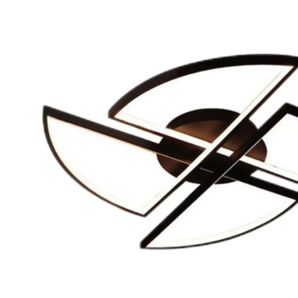 Plafonnier LED linéaire noir encastré pour salon