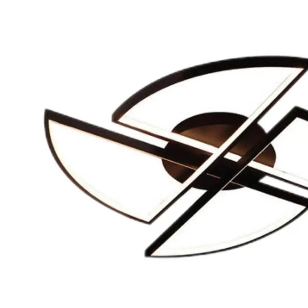 Plafonnier LED linéaire noir encastré pour salon