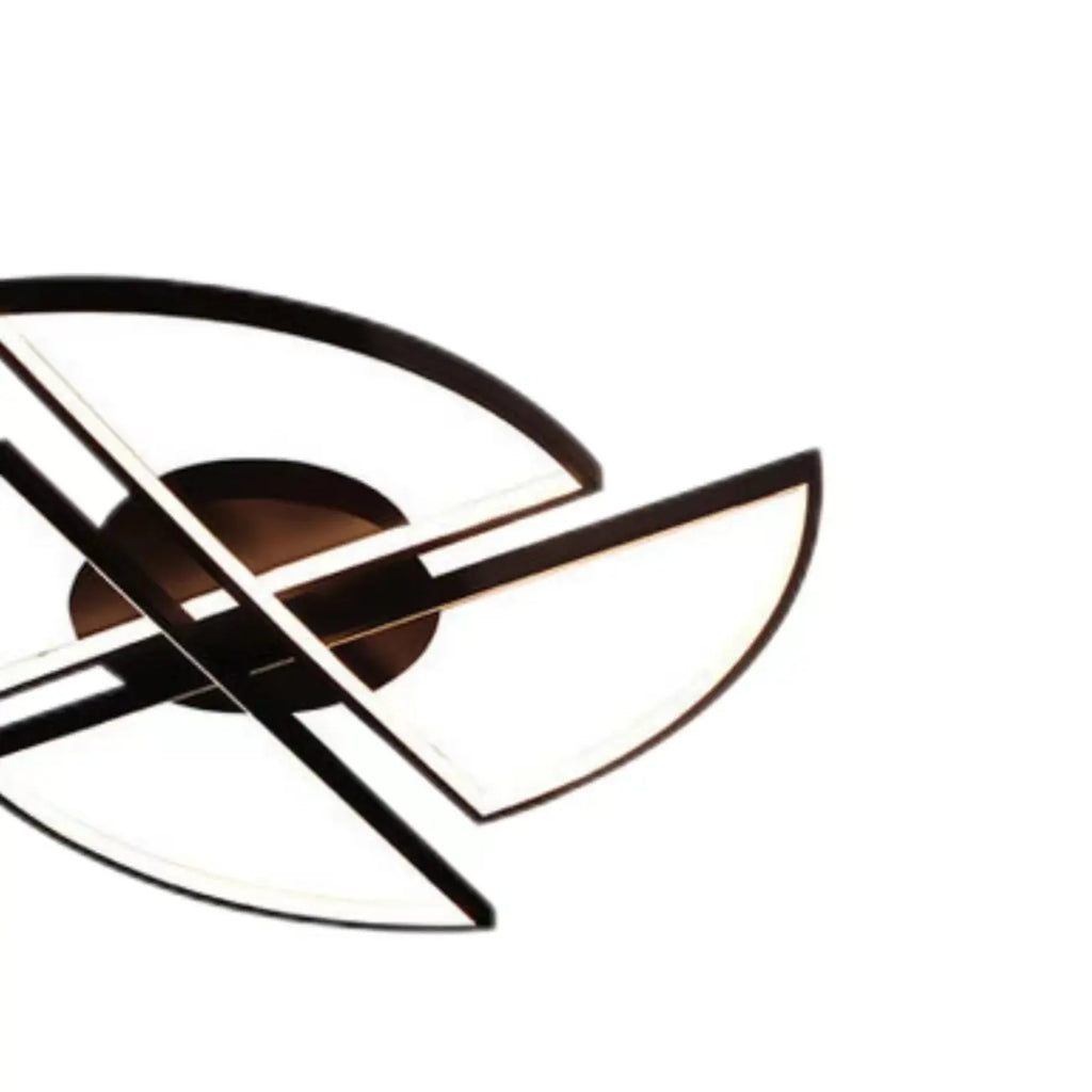 Plafonnier LED linéaire noir encastré pour salon