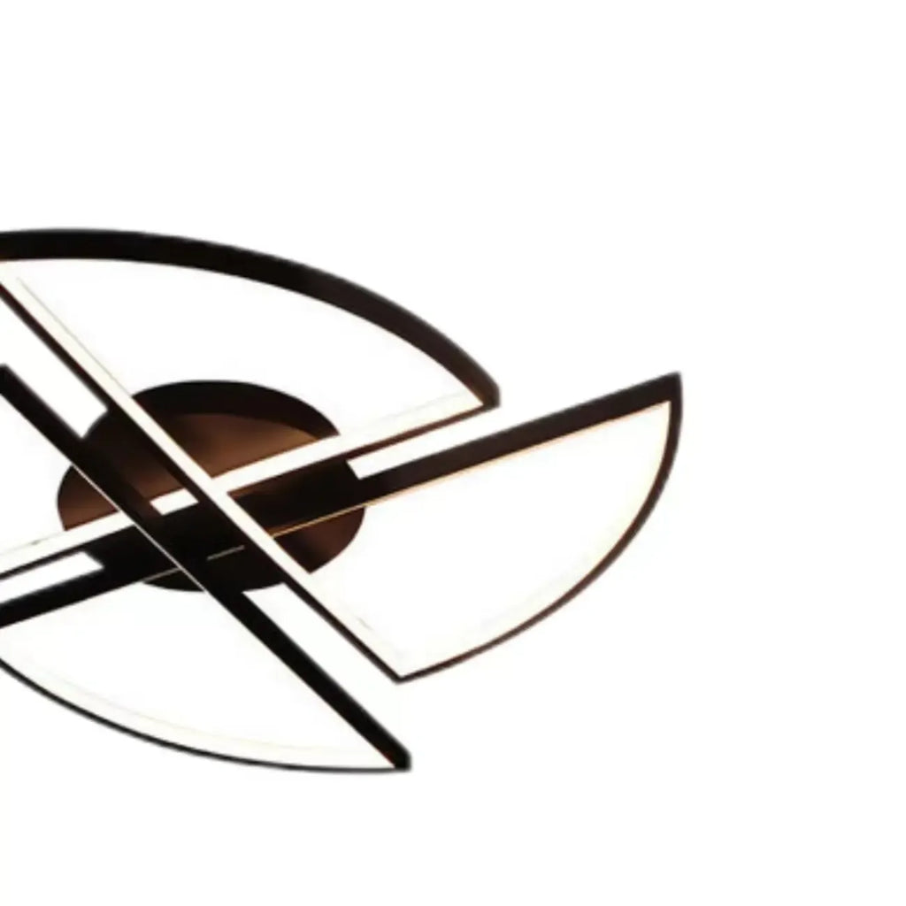 Plafonnier LED linéaire noir encastré pour salon