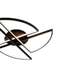 Plafonnier LED linéaire noir encastré pour salon