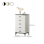 Armoire de rangement moderne en bois blanc avec accents dorés pour salon