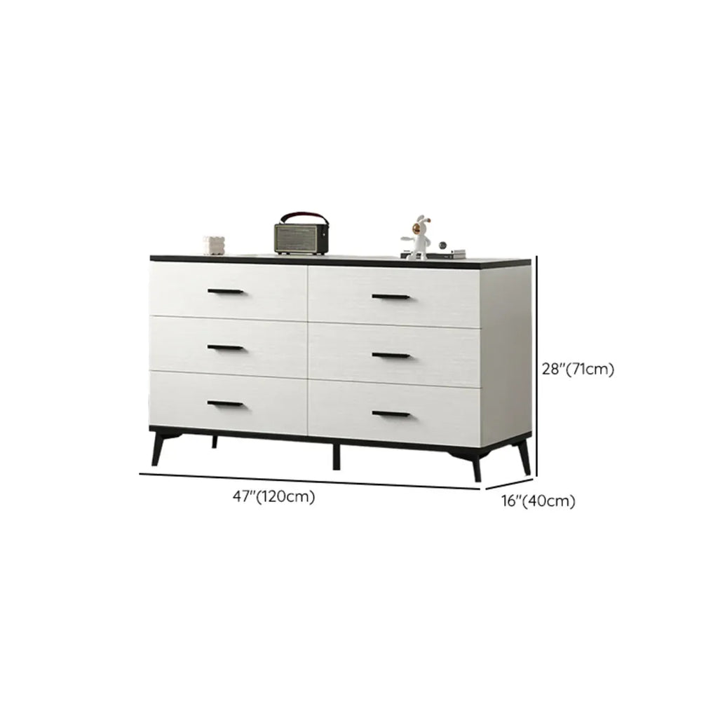 Armoire de rangement moderne en bois blanc avec accents dorés pour salon