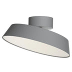 Plafonnier LED semi-encastré moderne à intensité variable, en forme de tambour métallique