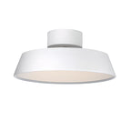 Plafonnier LED semi-encastré moderne à intensité variable, en forme de tambour métallique