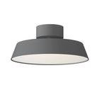 Plafonnier LED semi-encastré moderne à intensité variable, en forme de tambour métallique