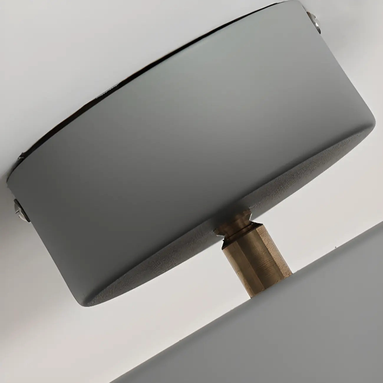 Plafonnier LED semi-encastré moderne à intensité variable, en forme de tambour métallique