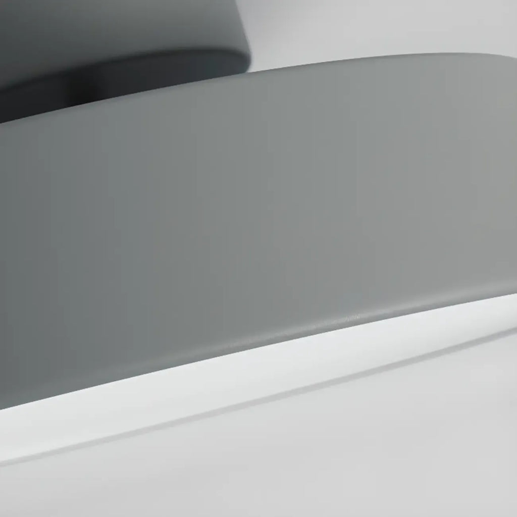 Plafonnier LED semi-encastré moderne à intensité variable, en forme de tambour métallique
