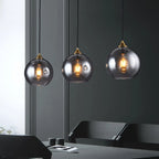 Suspension moderne en verre globe réglable pour îlot de cuisine