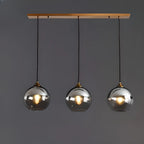 Suspension moderne en verre globe réglable pour îlot de cuisine