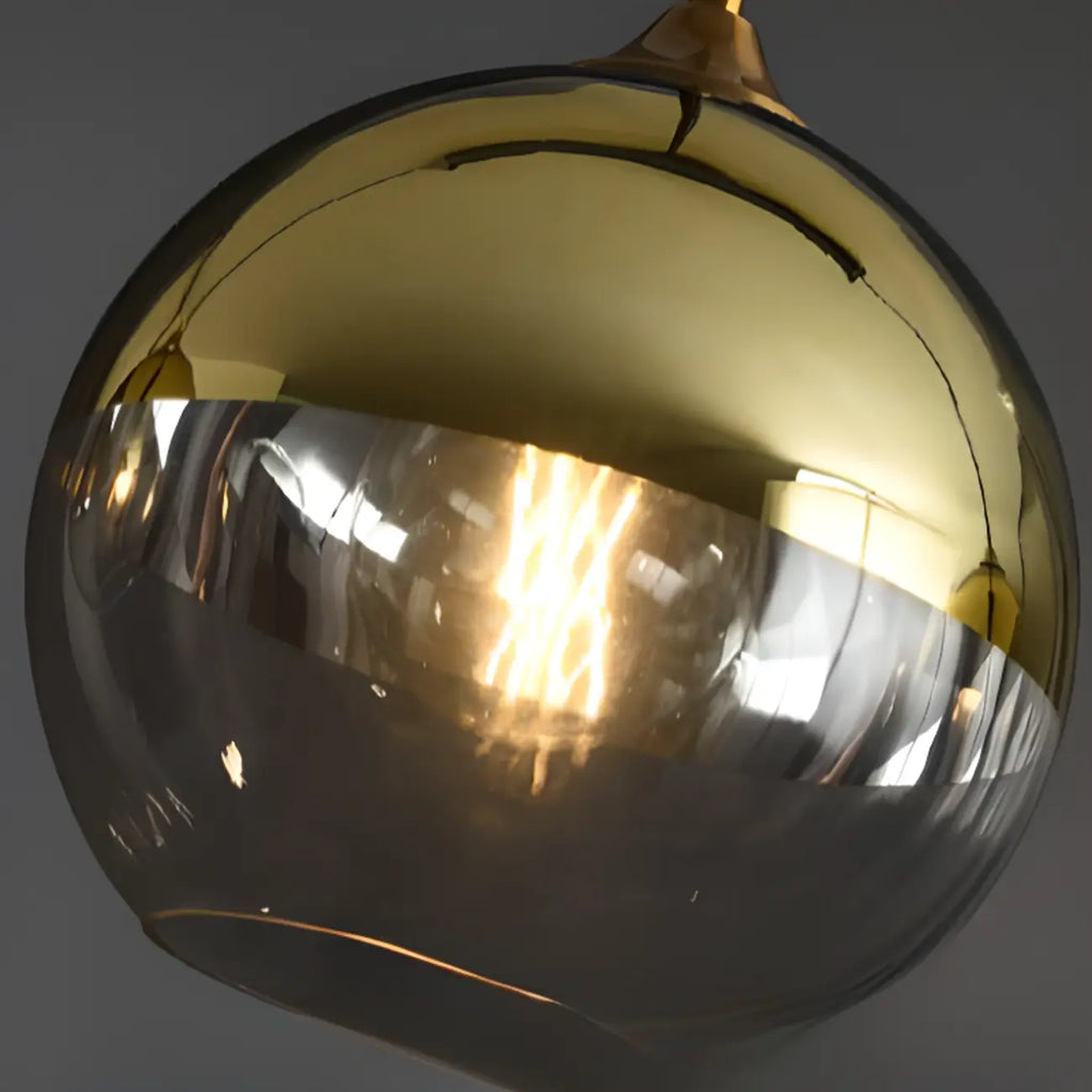 Suspension moderne en verre globe réglable pour îlot de cuisine