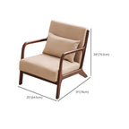 Fauteuil d'appoint ottoman beige en coton et lin