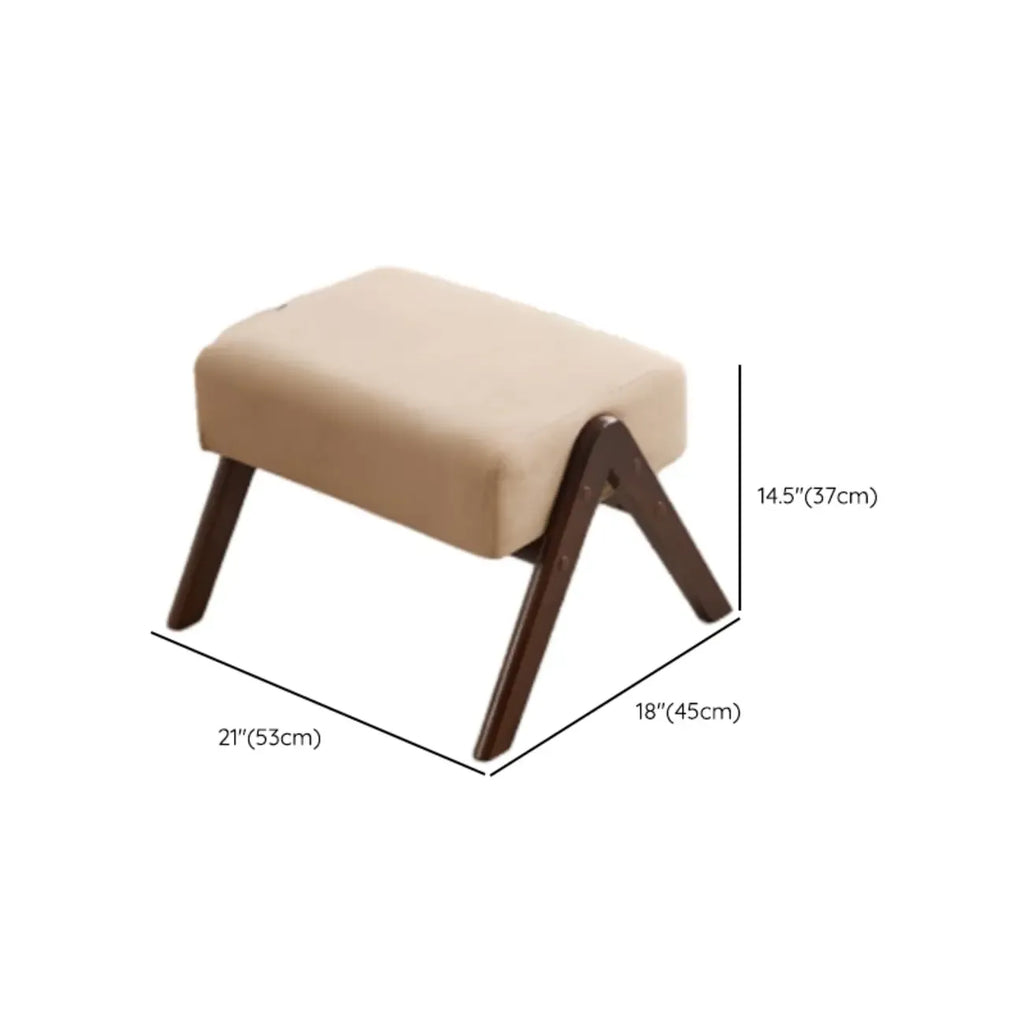Fauteuil d'appoint ottoman beige en coton et lin