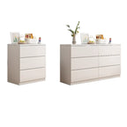 Commode de chambre minimaliste géométrique en bois manufacturé blanc