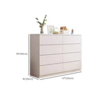 Commode de chambre minimaliste géométrique en bois manufacturé blanc