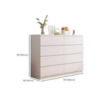 Commode de chambre minimaliste géométrique en bois manufacturé blanc