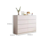 Commode de chambre minimaliste géométrique en bois manufacturé blanc