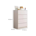Commode de chambre minimaliste géométrique en bois manufacturé blanc