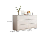 Commode de chambre minimaliste géométrique en bois manufacturé blanc
