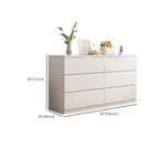 Commode de chambre minimaliste géométrique en bois manufacturé blanc