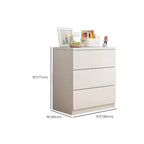 Commode de chambre minimaliste géométrique en bois manufacturé blanc
