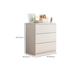 Commode de chambre minimaliste géométrique en bois manufacturé blanc