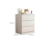 Commode de chambre minimaliste géométrique en bois manufacturé blanc