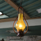 Suspensions industrielles en verre craquelé pour intérieur