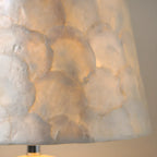 Lampe de table moderne en forme de coquillage avec abat-jour géométrique, LED