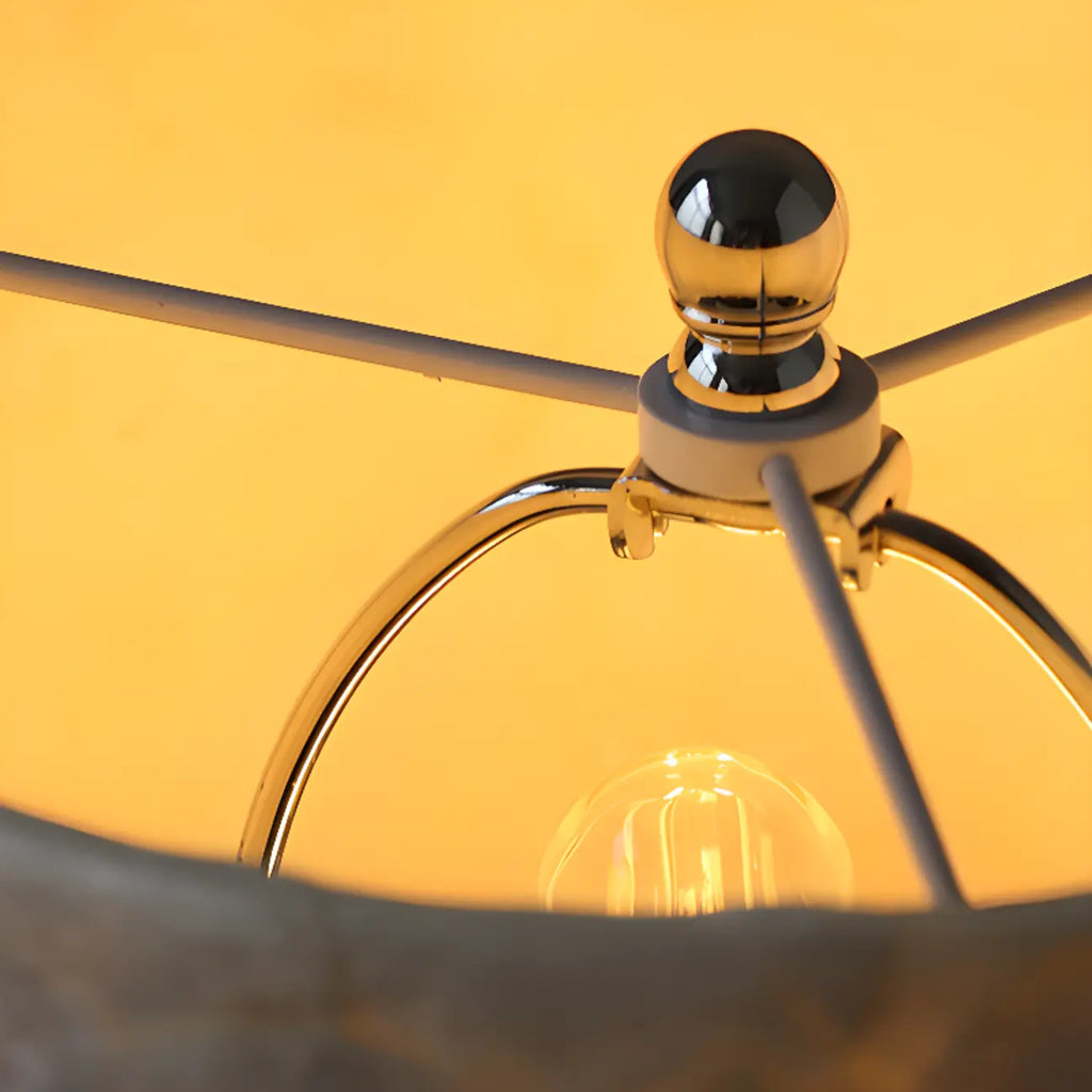 Lampe de table moderne en forme de coquillage avec abat-jour géométrique, LED