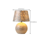 Lampe de table moderne en forme de coquillage avec abat-jour géométrique, LED