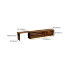 Meuble TV extensible en bois brun avec 2 placards