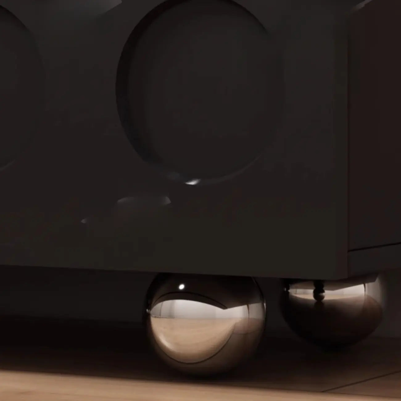 Meuble à chaussures sur roulettes en bois d'ingénierie noir pour couloir