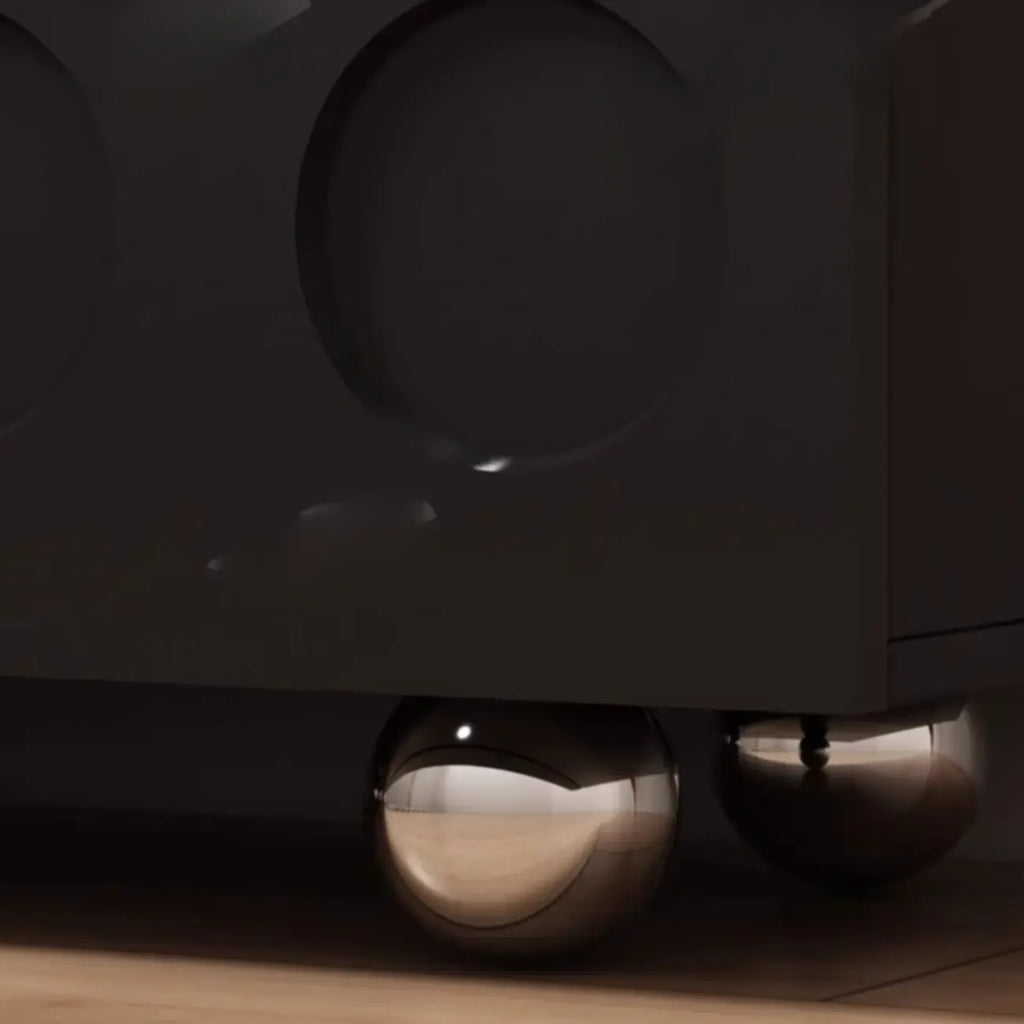 Meuble à chaussures sur roulettes en bois d'ingénierie noir pour couloir