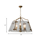 Lustre moderne conique en céramique blanche et dorée