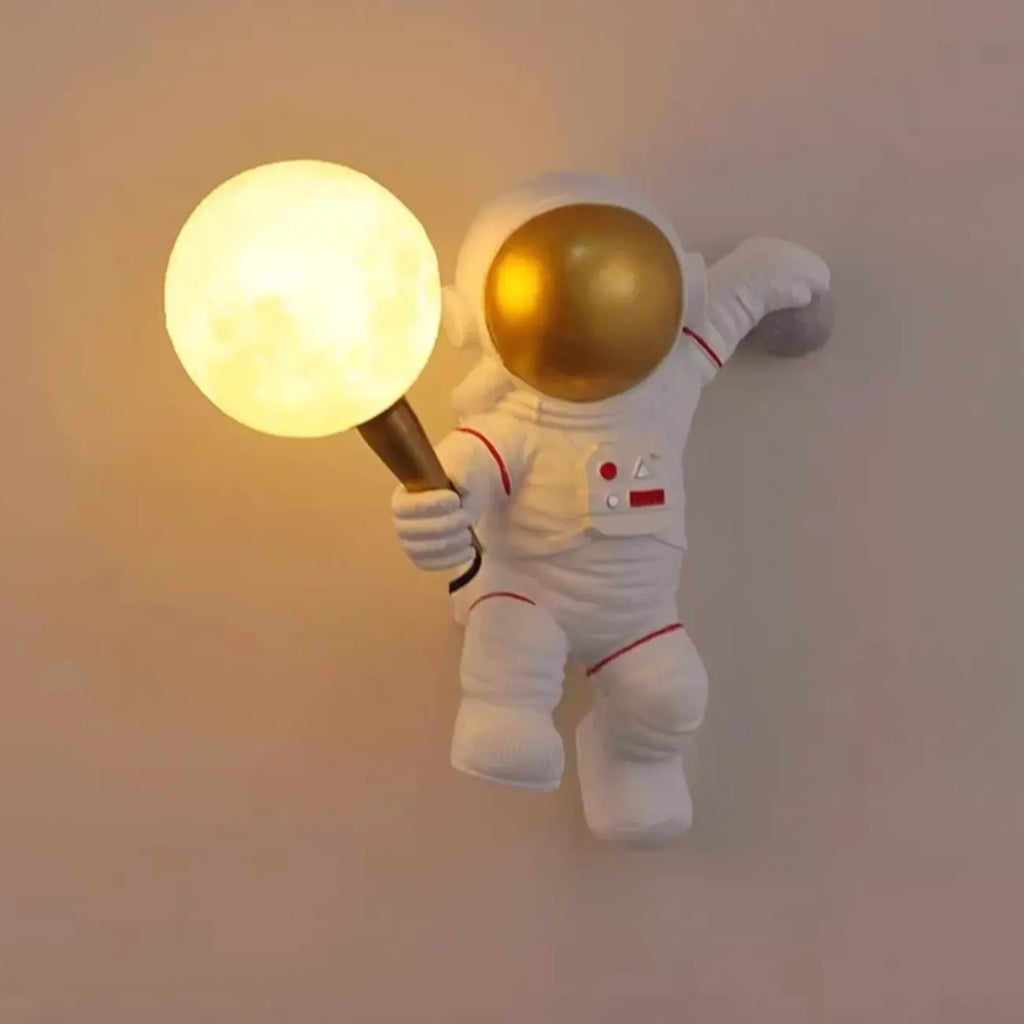 Applique murale LED en forme d'astronaute pour la décoration de chambre d'enfant