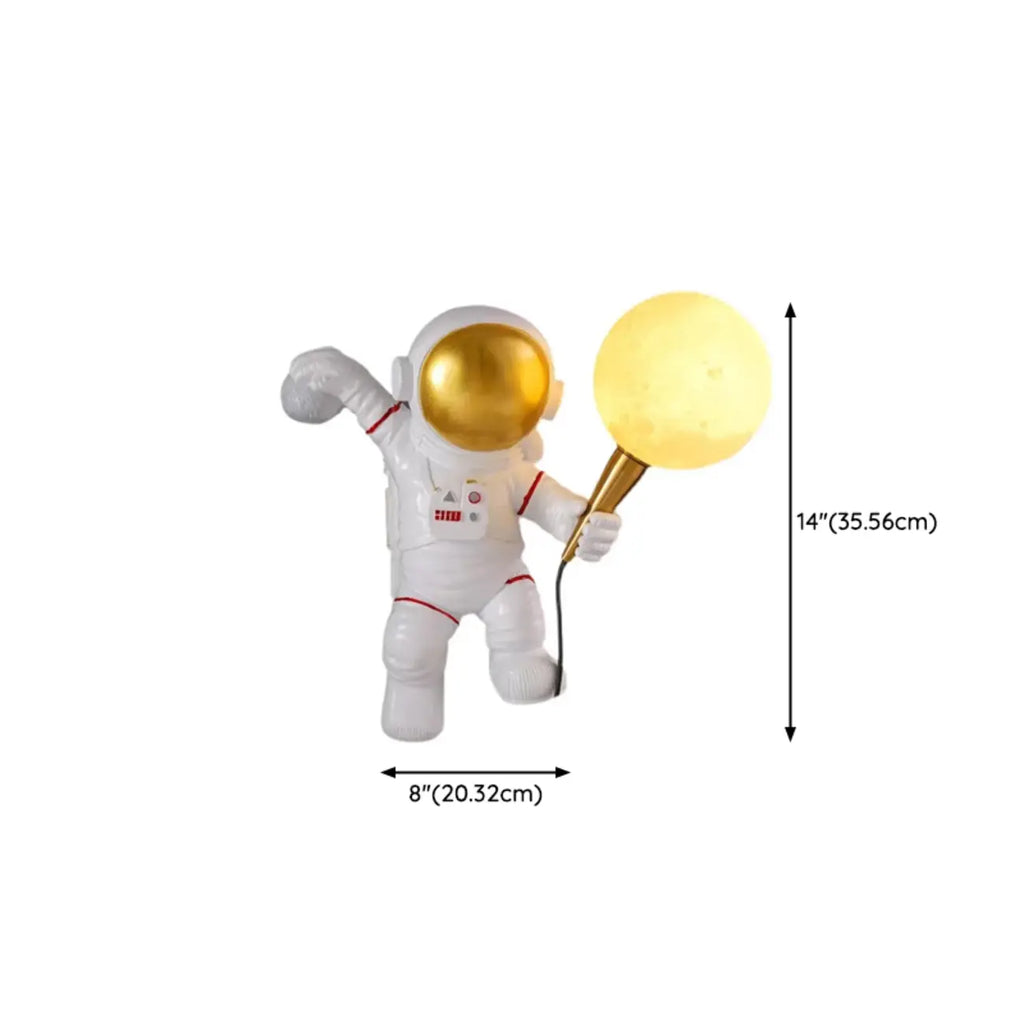Applique murale LED en forme d'astronaute pour la décoration de chambre d'enfant