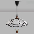 Suspension Art Déco en tissu à motif de pétales de fleurs