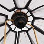 Suspension Art Déco en tissu à motif de pétales de fleurs