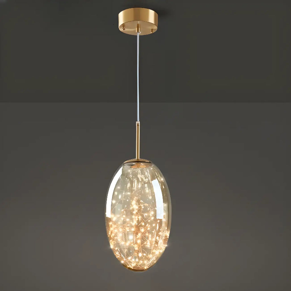 Suspension moderne en verre transparent pour salle à manger