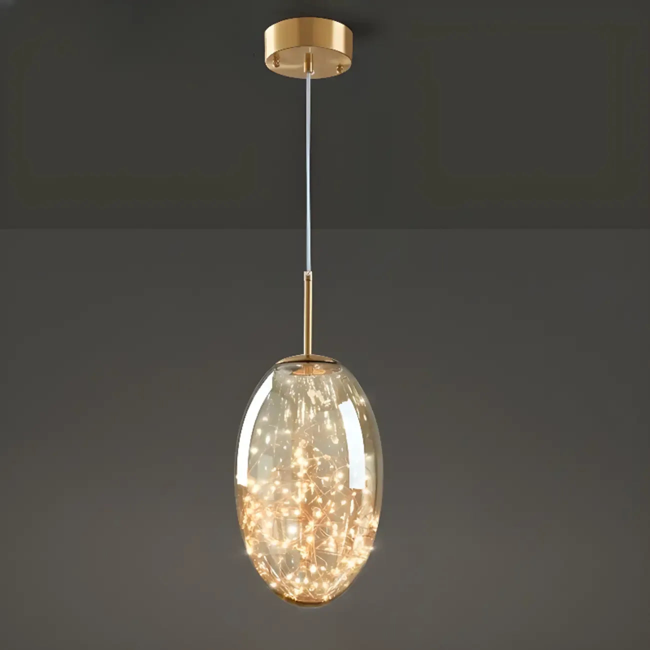 Suspension moderne en verre transparent pour salle à manger