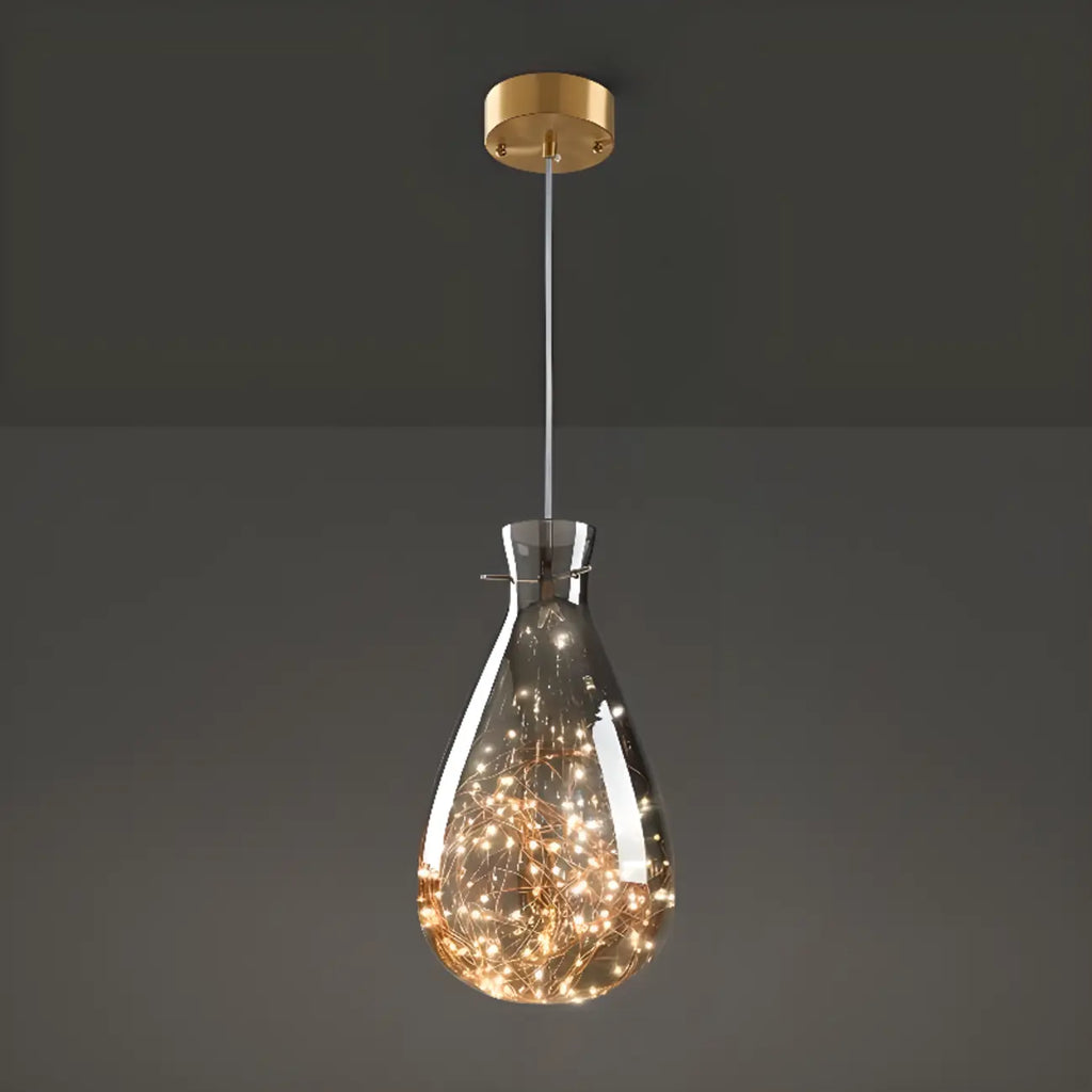 Suspension moderne en verre transparent pour salle à manger