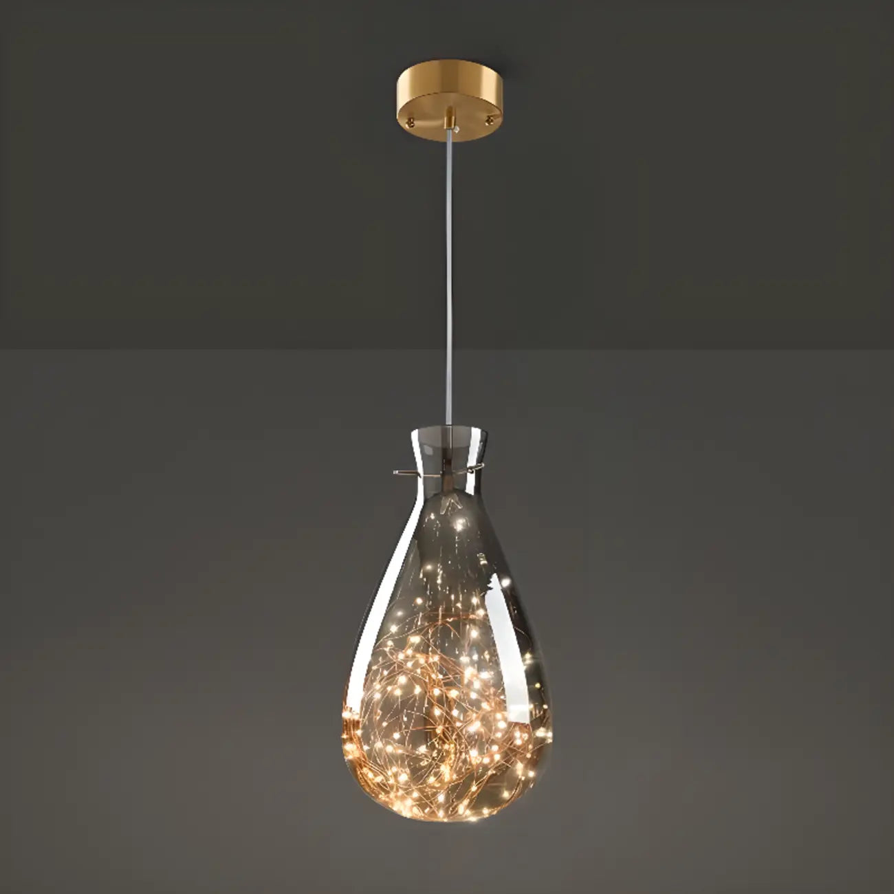 Suspension moderne en verre transparent pour salle à manger