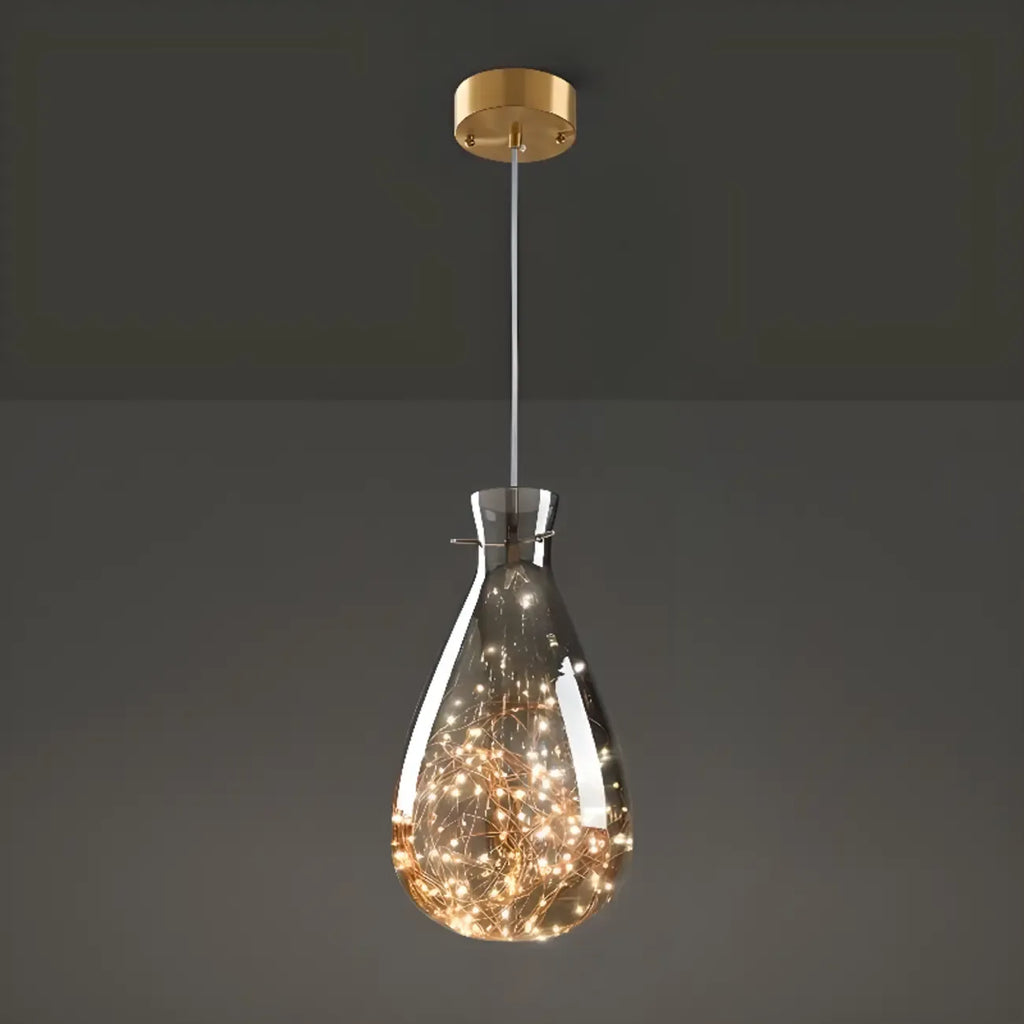 Suspension moderne en verre transparent pour salle à manger