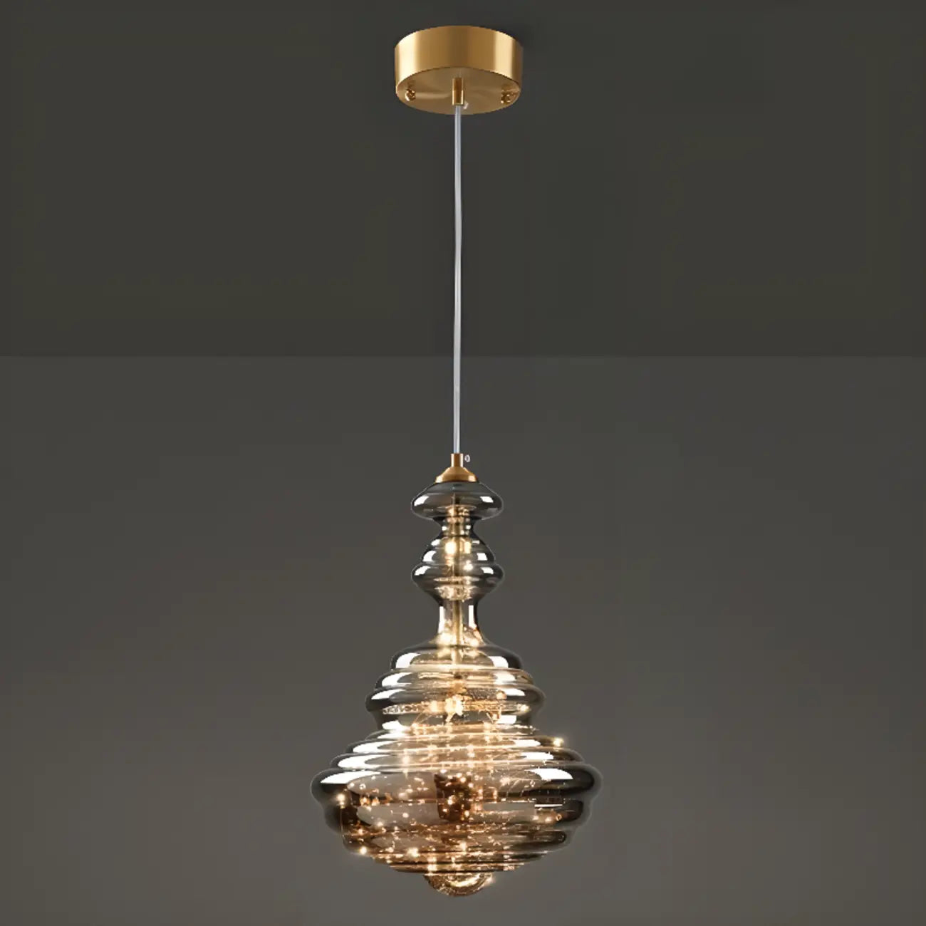 Suspension moderne en verre transparent pour salle à manger