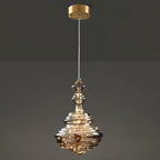 Suspension moderne en verre transparent pour salle à manger