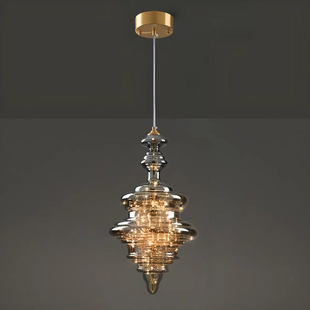 Suspension moderne en verre transparent pour salle à manger