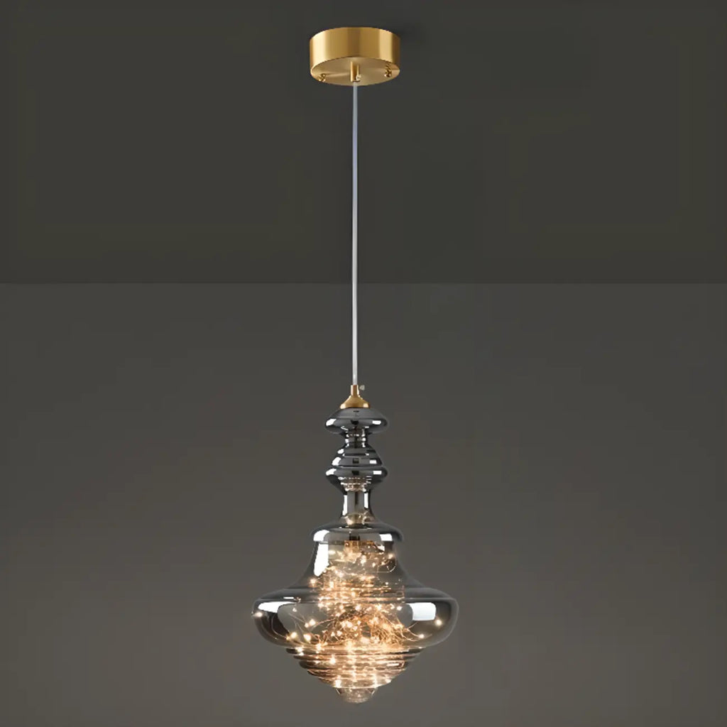 Suspension moderne en verre transparent pour salle à manger